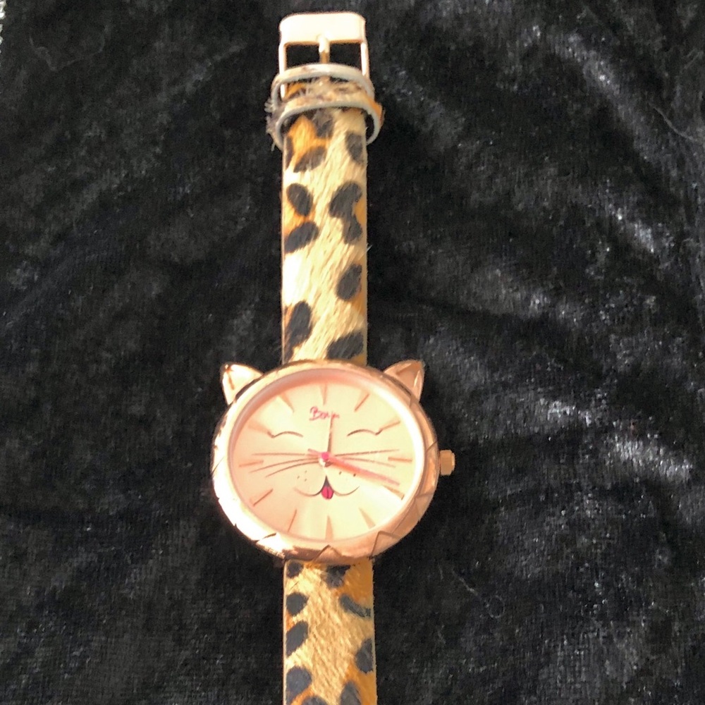 ❤️Rose Gold Cat Watchw/Calf hair Leopard print - Picture 5 of 5